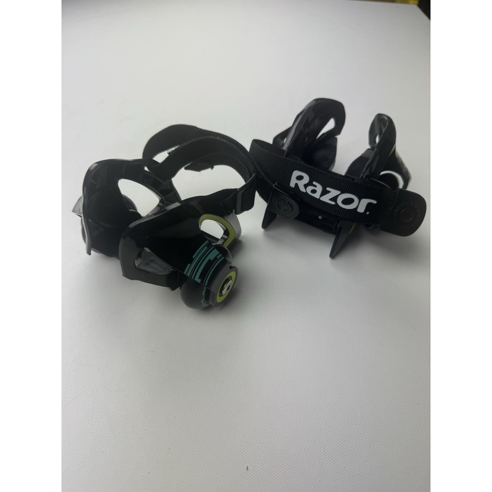 Razor Jetts Heel Wheels – Heavy Duty – Green/Teal – Adjustable – Excellent